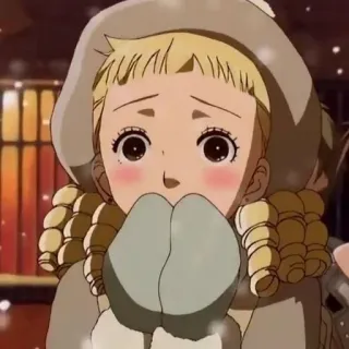 🥰 Anime, Mädchen, Winter, Schnee, Süß, Kalt telegram sticker