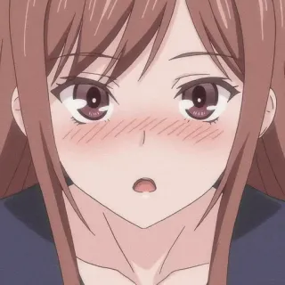 🌟 animé, fille, rougir, mignon telegram sticker