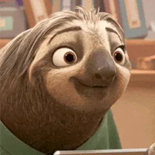 💤 Flash Slothmore Zootopia Faultier, Tier, Cartoon, Zoomania, Büro, Säugetier, süß, lustig telegram sticker