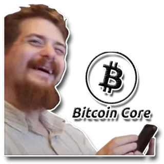 😂 Bitcoin Core bitcoin, criptomoeda, finanças, tecnologia telegram sticker