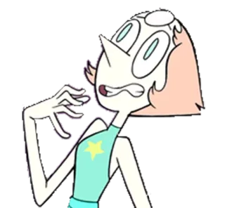 😦 Pearl Steven Universe kreskówka, serial TV, postać, Pearl, Steven Universe, animacja telegram sticker