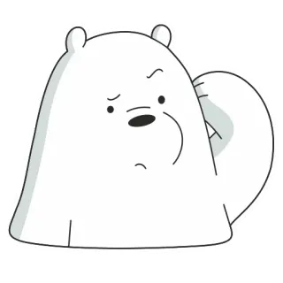 🤔 Ice Bear We Bare Bears oso, dibujos animados, animal, oso polar, We Bare Bears telegram sticker
