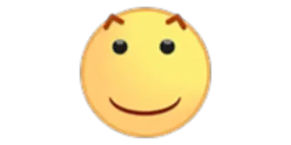 🙂 emoji, smile, face, yellow, happy telegram sticker