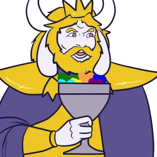 👑 Asgore Dreemurr Undertale telegram sticker