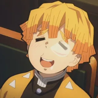 😴 Zenitsu Agatsuma Demon Slayer Anime, Demon Slayer, Zenitsu, Drôle, Mignon, Personnage telegram sticker