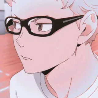 🍤 Tsukishima Kei Haikyuu!! Tsukishima Kei, Anime, Haikyuu!!, Kacamata, Karakter, Manga telegram sticker
