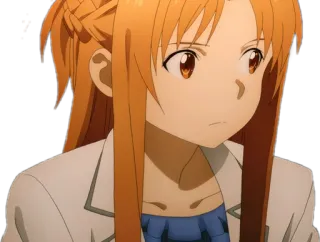 😕 Asuna Yuuki Sword Art Online Anime, Desenho animado, Personagem, Asuna, Sword Art Online telegram sticker