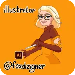 👩‍🎨 illustrator illustrateur, dessin animé, personnage, femme, blonde, lunettes telegram sticker