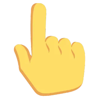 👆 apontando, mão, emoji, direção, dedo telegram sticker