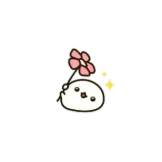 🌈 可爱, 花, 卡哇伊, 贴纸, 粉色, 动物 telegram sticker