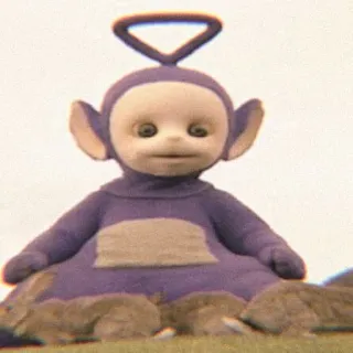 💭 Tinky Winky Teletubbies tinky winky, télétubbies, violet, dessin animé telegram sticker
