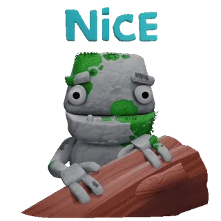 👍 NICE Monstruo, Divertido, Lindo, Dibujos animados, Tierra whatsapp sticker