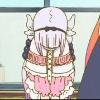 🍥 Kanna Kamui Miss Kobayashi's Dragon Maid kanna, anime, drache, maid, süß telegram sticker