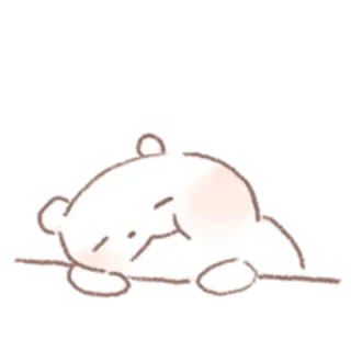 🧸 Kreskówka, Postać, Śpiący, Słodki, Zwierzę, Kawaii telegram sticker