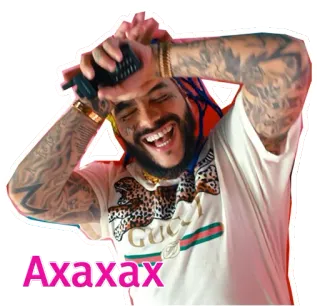 😅 Axaxax chanteur, musique, homme, tatouages telegram sticker