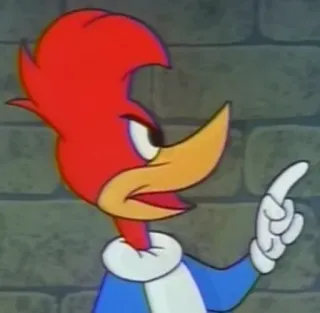 😤 Woody Woodpecker วู้ดดี้ วู้ดเพ็คเกอร์, การ์ตูน, แอนิเมชั่น, นก, ตลก, คลาสสิก telegram sticker