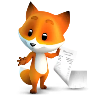 📃 ФОКСТРОТ zorro, recibo, mascota, naranja, ruso whatsapp sticker