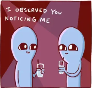 👀 I OBSERVED YOU NOTICING ME 宇宙人, 観察, 面白い, 挨拶, 漫画 telegram sticker