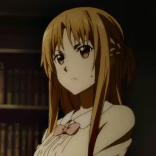 🧡 Asuna Yuuki Sword Art Online アニメ, キャラクター, 女の子, ロングヘア, ゲーム, ファンタジー telegram sticker