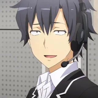🫓 Hachiman Hikigaya My Teen Romantic Comedy SNAFU อนิเมะ, ตัวละคร, ฮาจิมัง ฮิคิกายะ, Oregairu whatsapp sticker