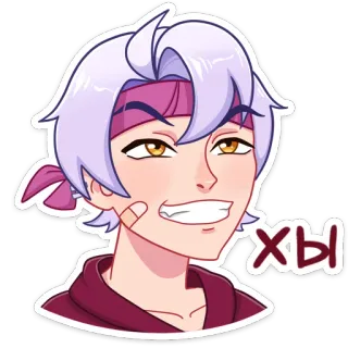 😁 Хы anime, desenho animado, adesivo, retrato, personagem telegram sticker