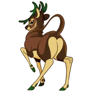 💘 олень, животное, мультфильм, фауна, млекопитающее, дикая природа telegram sticker
