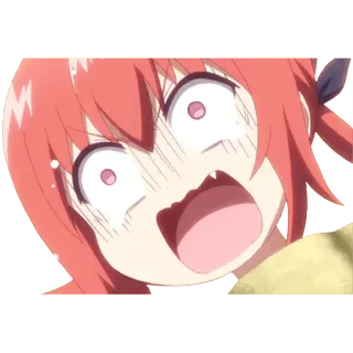😱 anime, cartoon, expression, shocked, surprised telegram sticker