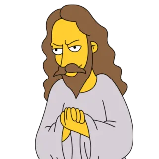 😈 Jesus Jesus, religious, cartoon, character telegram sticker