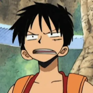 🤌 Luffy One Piece anime, one piece, luffy, kreskówka, postać whatsapp sticker