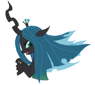 😈 Queen Chrysalis My Little Pony My Little Pony, Rainha Chrysalis, vilão, changeling, desenho animado telegram sticker