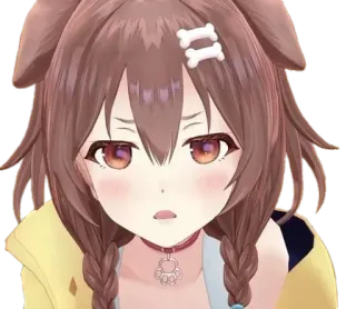 🤨 Inugami Korone Anime, Hund, Virtueller YouTuber, VTuber, Süß telegram sticker