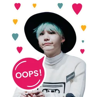 😕 OOPS! kpop, айдол, стикер, милый, ой whatsapp sticker