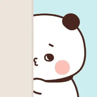 🤍 Desenho animado, Panda, Fofo, Espiando telegram sticker