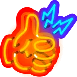 Neon Emoji telegram emojis 👍