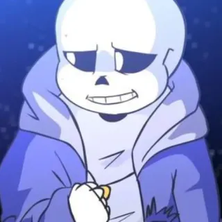☠️ Sans Undertale skeleton, video game, character, undertale telegram sticker