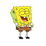 😂 SpongeBob SquarePants SpongeBob, kartun, Nickelodeon, Squarepants, bahagia, karakter whatsapp sticker
