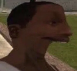 🤨 CJ Grand Theft Auto: San Andreas cj, grand theft auto, san andreas, game, personage telegram sticker