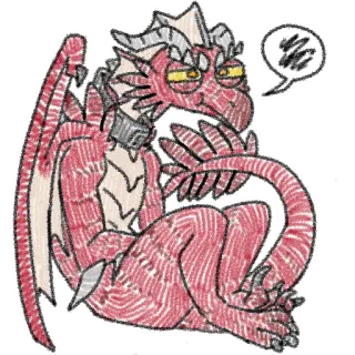 😡 naga, fantasi, makhluk, kartun, gambar, mitos, hewan telegram sticker