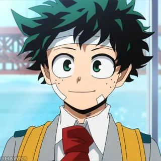 🟩 Izuku Midoriya My Hero Academia anime, my hero academia, izuku midoriya, deku, mha, held whatsapp sticker
