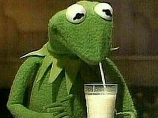 🐸 Kermit the Frog kermit, rana, meme, bere, burattino, muppets telegram sticker
