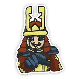 👉 Samuraj, Wojownik, Zbroja, Hełm, Japoński, Kultura telegram sticker