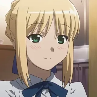 💙 Saber Fate/stay night Anime, Saber, Fate, Personaje, Ilustración, Retrato, Lindo telegram sticker