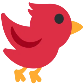 Ⓜ️ Vogel, rot, Tier, Emoji whatsapp sticker