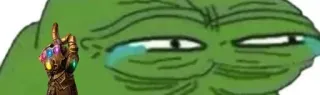 😂 Pepe the Frog Avengers Meme, Pepe, Rana, Avengers, Guantelete del Infinito whatsapp sticker
