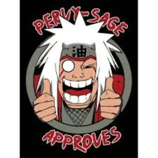 😏 Jiraiya Naruto PERVY-SAGE APPROVES Anime, Manga, Jiraiya, Perverser Heiliger, Genehmigt, Naruto telegram sticker