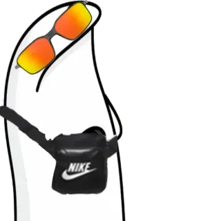 😎 卡通, 太阳镜, 包, 耐克, 角色 telegram sticker