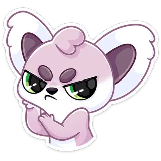 😡 zwierzę, słodki, zły, ilustracja, naklejka, kreskówka telegram sticker