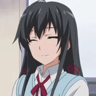 🫓 Yukino Yukinoshita My Teen Romantic Comedy SNAFU อนิเมะ, ผู้หญิง, ตัวละคร, ผมดำ, Oregairu, ยูกิโนะ ยูกิโนชิตะ whatsapp sticker