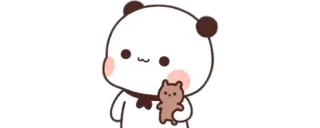 🍼 Panda, Fofo, Urso, Kawaii, Desenho animado, Animal telegram sticker