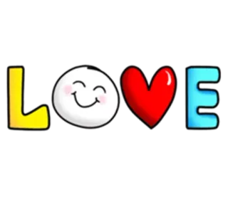 ❣️ LOVE amore, cuore, emoji, positivo, amicizia telegram sticker